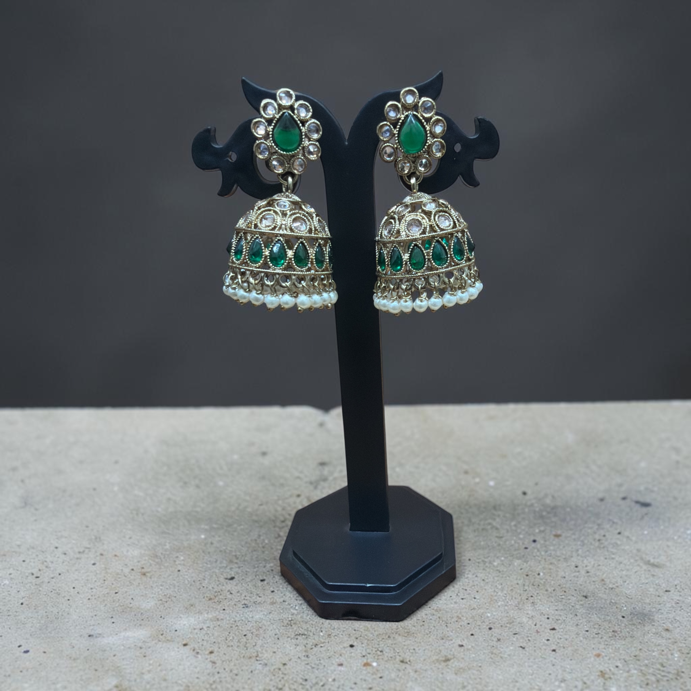 Green jhumka